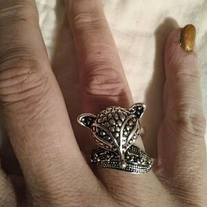 Foxy Foxy Ring 7.5  double silver plated